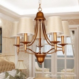 Candelabru în stil lumânare cu 5 lumini, rustic, retro, stil mediteranean