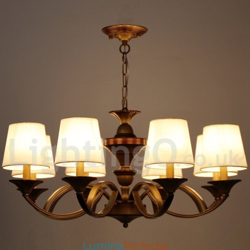 Candelabru în stil lumânare rustic în stil retro mediteranean cu 8 lumini