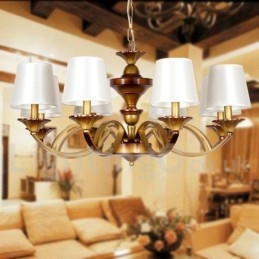 Candelabru în stil lumânare rustic în stil retro mediteranean cu 8 lumini