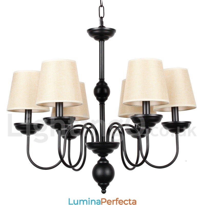 Candelabru în stil lumânare, retro, rustic, cu 6 lumini