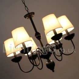 Candelabru în stil lumânare, retro, rustic, cu 6 lumini