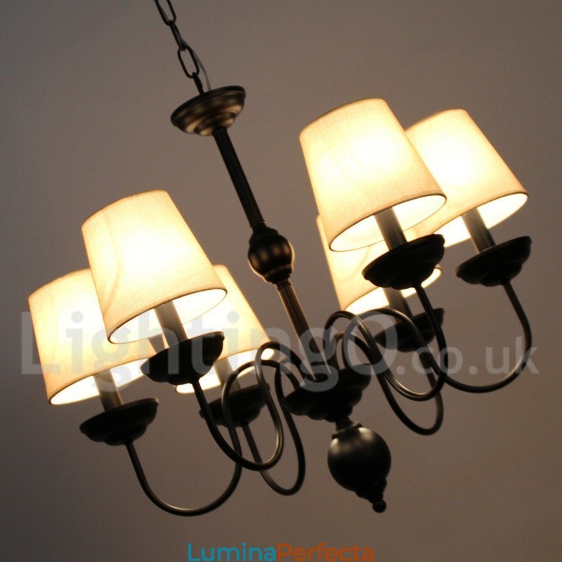 Candelabru în stil lumânare, retro, rustic, cu 6 lumini