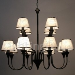 Candelabru cu 12 lumini, rustic, modern, retro, negru, stil lumânare