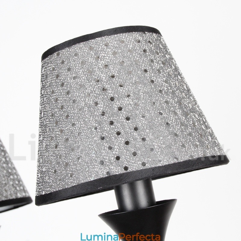 Candelabru cu 12 lumini, rustic, modern, retro, negru, stil lumânare