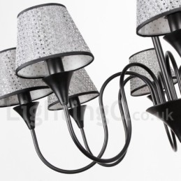 Candelabru cu 12 lumini, rustic, modern, retro, negru, stil lumânare