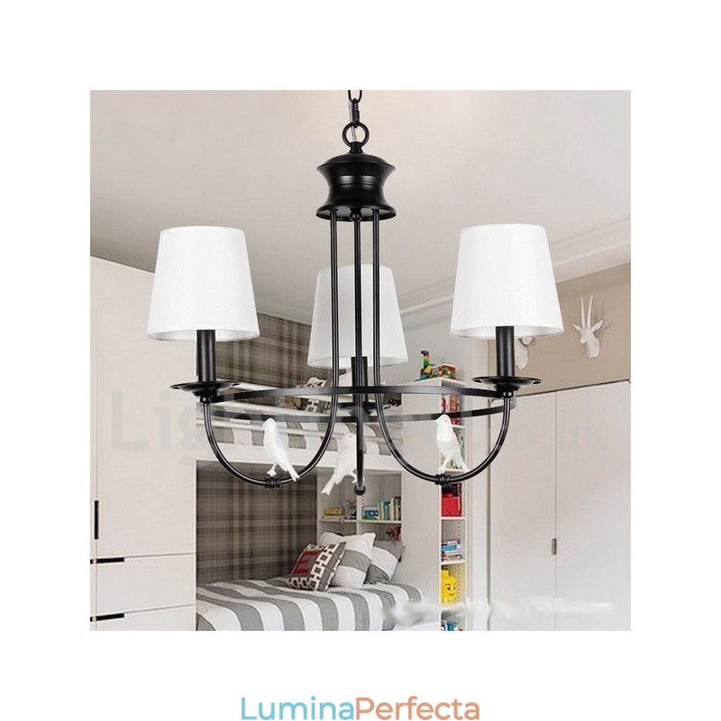 Candelabru cu 3 lumini, retro, negru, stil mediteranean, rustic contemporan, în stil lumânare