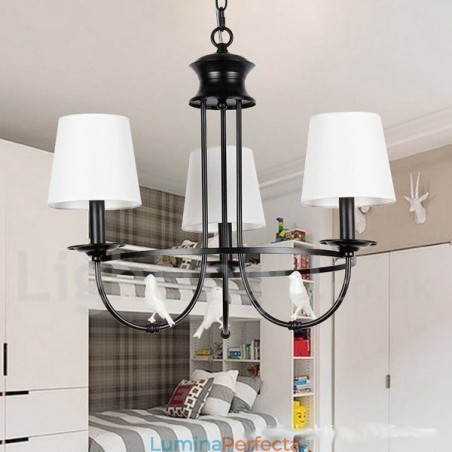 Candelabru cu 3 lumini, retro, negru, stil mediteranean, rustic contemporan, în stil lumânare Candelabru cu 3 lumini, retro, negru, stil mediteranean, rustic contemporan, în stil lumânare