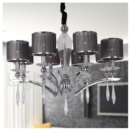 Candelabru în stil lumânare modern și contemporan cu 8 lumini Candelabru în stil lumânare modern și contemporan cu 8 lumini
