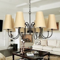 Candelabru în stil lumânare retro contemporan cu 8 lumini