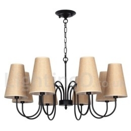 Candelabru în stil lumânare retro contemporan cu 8 lumini