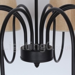 Candelabru în stil lumânare retro contemporan cu 8 lumini