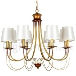 Candelabru cu 8 lumini în stil rustic mediteranean, modern și contemporan în stil lumânare