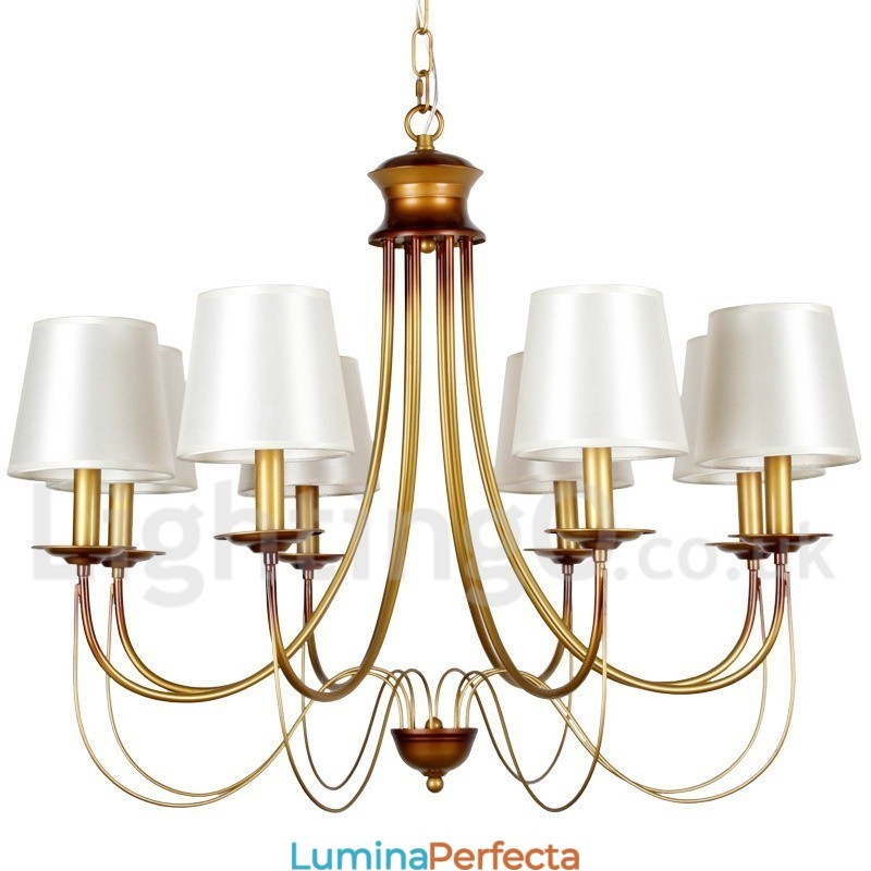 Candelabru cu 8 lumini în stil rustic mediteranean, modern și contemporan în stil lumânare