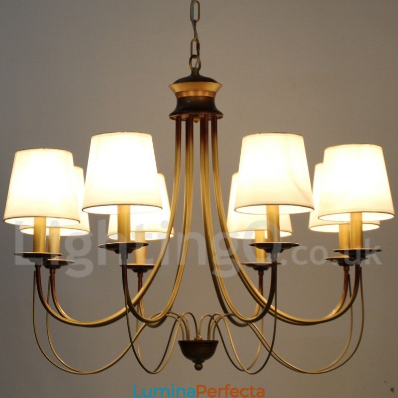 Candelabru cu 8 lumini în stil rustic mediteranean, modern și contemporan în stil lumânare
