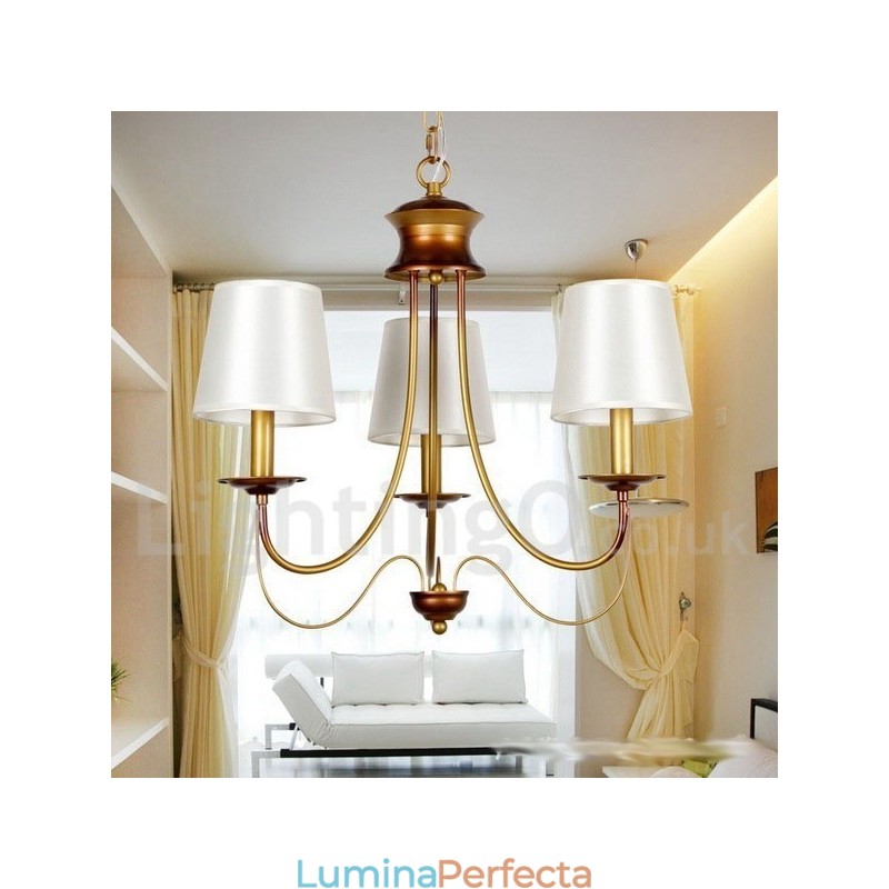 Candelabru cu 3 lumini în stil rustic mediteranean modern contemporan în stil lumânare
