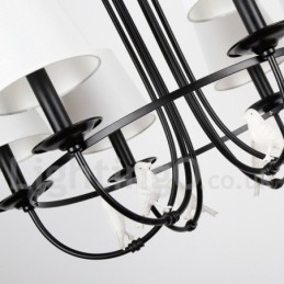 Candelabru în stil lumânare, 12 lumini, retro, negru, stil mediteranean, rustic contemporan
