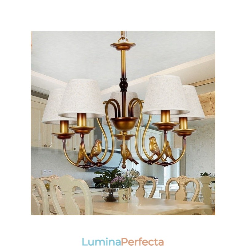 Candelabru în stil lumânare retro, modern, contemporan, cu 5 lumini