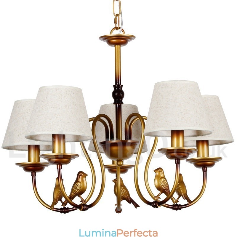 Candelabru în stil lumânare retro, modern, contemporan, cu 5 lumini