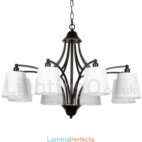 Candelabru cu 8 lumini, rustic, retro, în stil lumânare Candelabru cu 8 lumini, rustic, retro, în stil lumânare