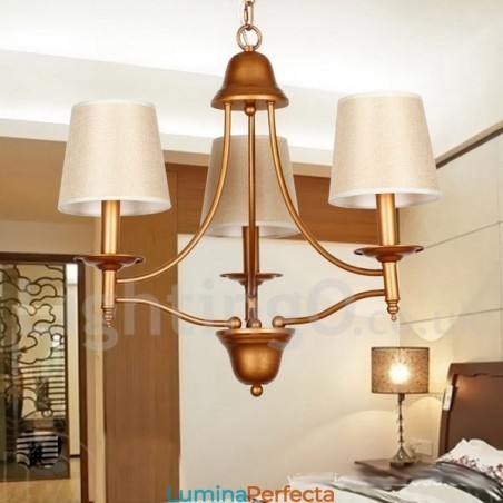 Candelabru în stil lumânare cu 3 lumini, rustic retro, stil mediteranean Candelabru în stil lumânare cu 3 lumini, rustic retro, stil mediteranean