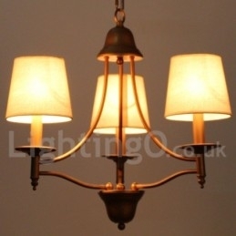 Candelabru în stil lumânare cu 3 lumini, rustic retro, stil mediteranean
