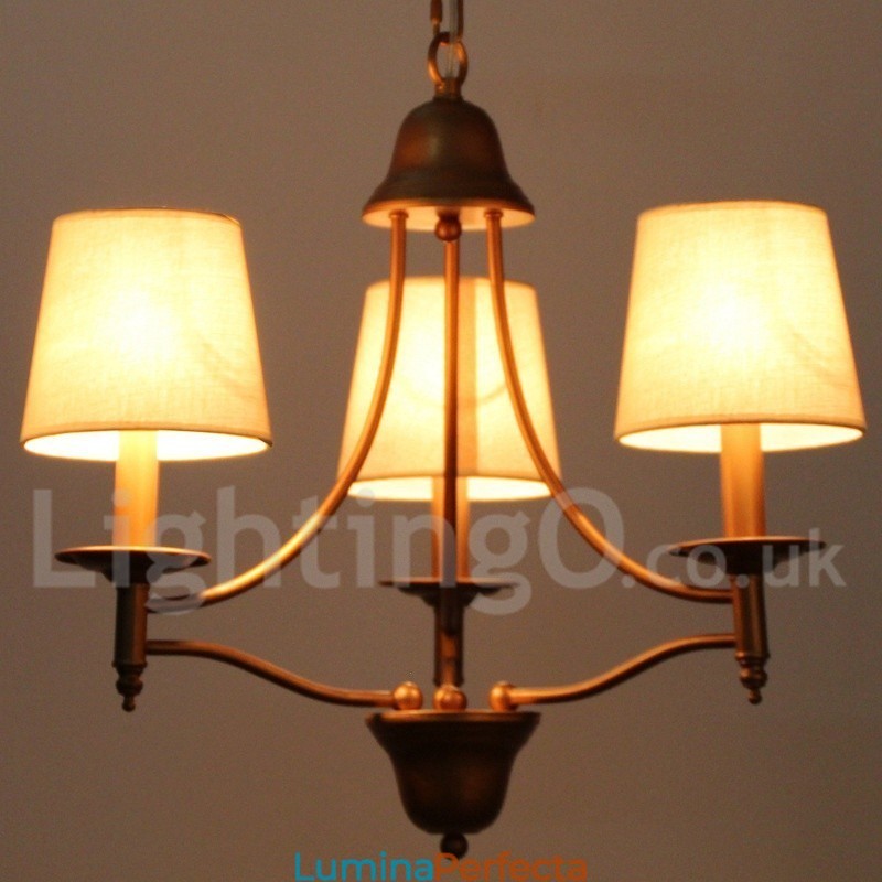 Candelabru în stil lumânare cu 3 lumini, rustic retro, stil mediteranean