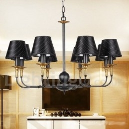 Candelabru în stil retro rustic cu 8 lumini