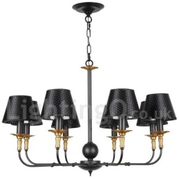 Candelabru în stil retro rustic cu 8 lumini