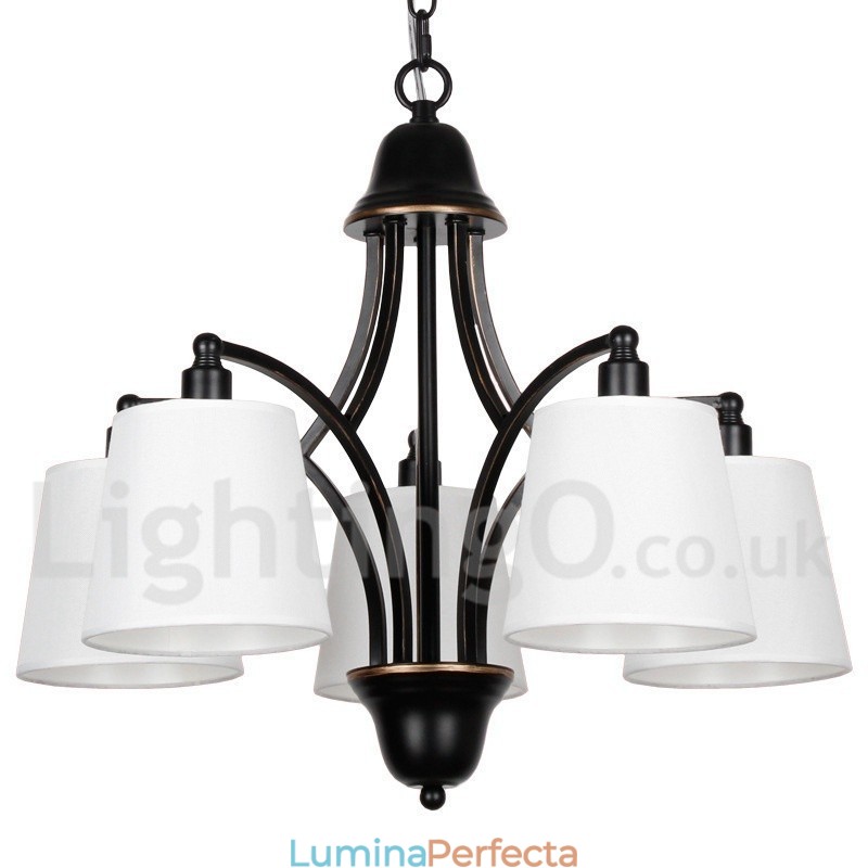Candelabru în stil lumânare, retro, rustic, cu 5 lumini