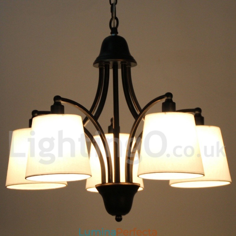 Candelabru în stil lumânare, retro, rustic, cu 5 lumini