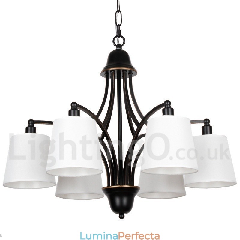 Candelabru cu 6 lumini, rustic, retro, în stil lumânare