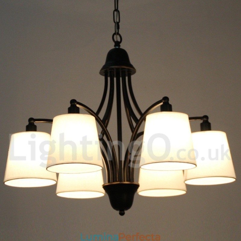 Candelabru cu 6 lumini, rustic, retro, în stil lumânare