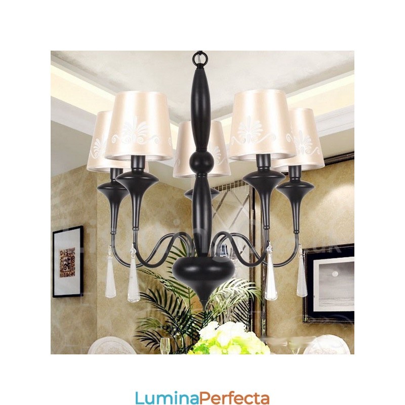 Candelabru în stil lumânare cu 5 lumini în stil mediteranean