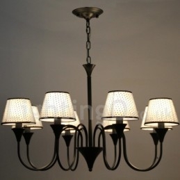 Candelabru cu 8 lumini, rustic, modern, retro, negru, stil lumânare