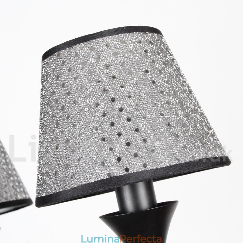 Candelabru cu 8 lumini, rustic, modern, retro, negru, stil lumânare
