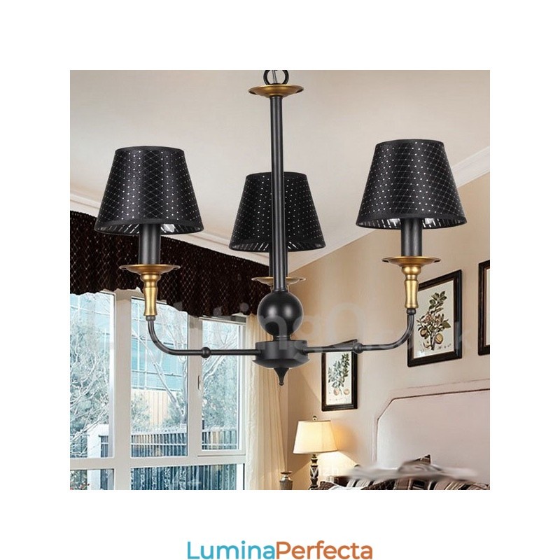 Candelabru în stil retro rustic cu 3 lumini
