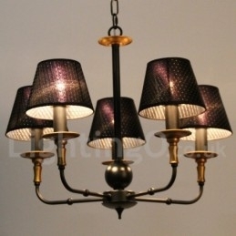 Candelabru în stil retro rustic cu 5 lumini