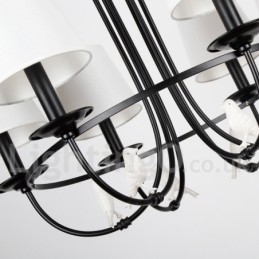 Candelabru în stil lumânare, 6 lumini, retro, negru, stil mediteranean, rustic contemporan