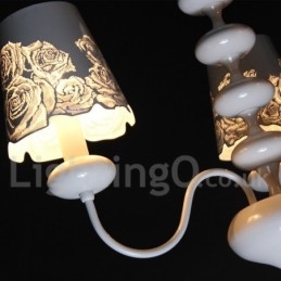Candelabru cu 3 lumini, modern, contemporan alb, stil lumânare