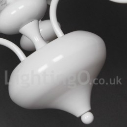 Candelabru cu 3 lumini, modern, contemporan alb, stil lumânare