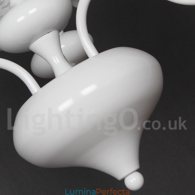 Candelabru cu 3 lumini, modern, contemporan alb, stil lumânare