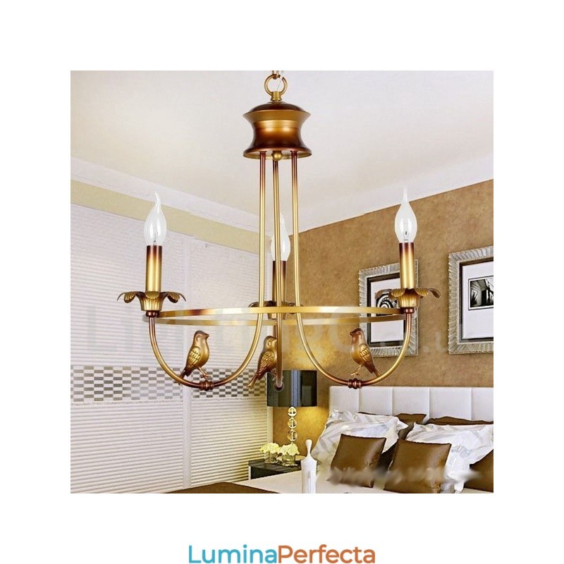 Candelabru în stil retro lumânare cu 3 lumini