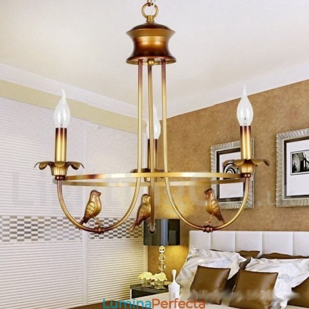 Candelabru în stil retro lumânare cu 3 lumini Candelabru în stil retro lumânare cu 3 lumini