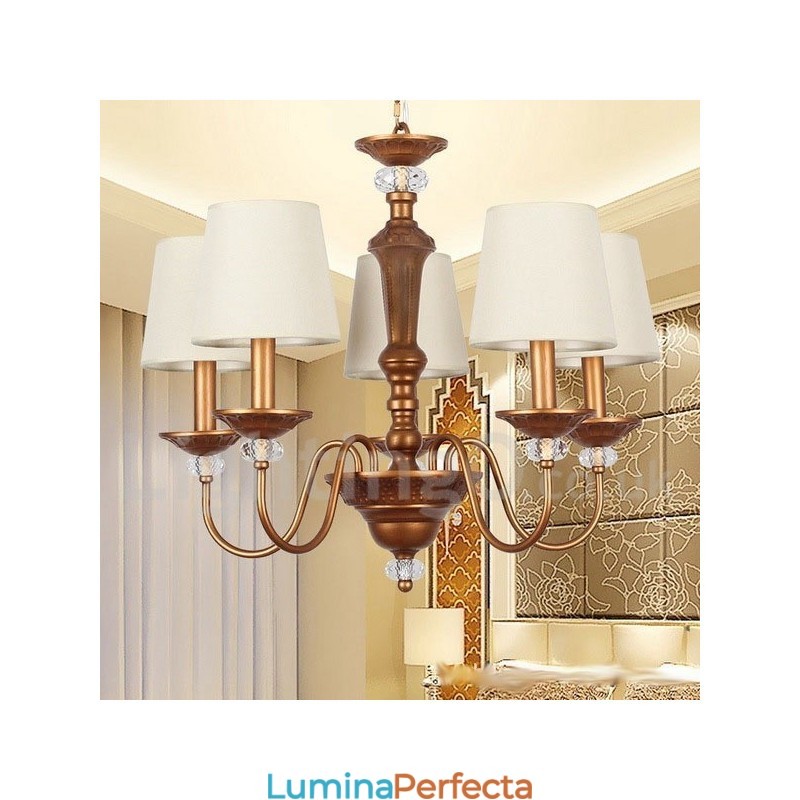 Candelabru în stil lumânare retro, negru, rustic, cu 5 lumini