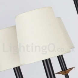 Candelabru în stil lumânare retro, negru, rustic, cu 8 lumini