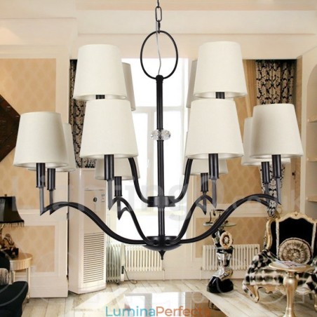 Candelabru în stil lumânare modern și contemporan cu 12 lumini Candelabru în stil lumânare modern și contemporan cu 12 lumini