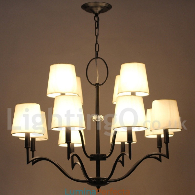 Candelabru în stil lumânare modern și contemporan cu 12 lumini
