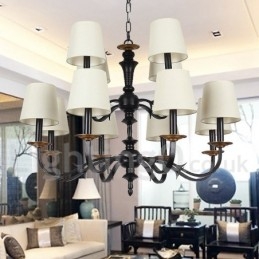 Candelabru cu 12 lumini rustice retro în stil lumânare