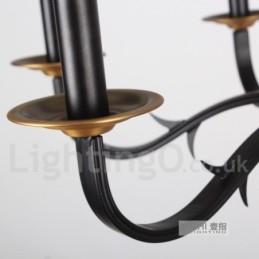 Candelabru cu 12 lumini rustice retro în stil lumânare