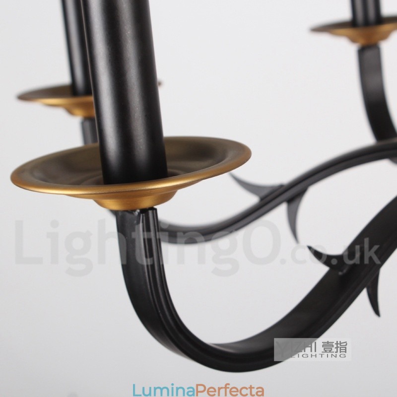 Candelabru cu 12 lumini rustice retro în stil lumânare